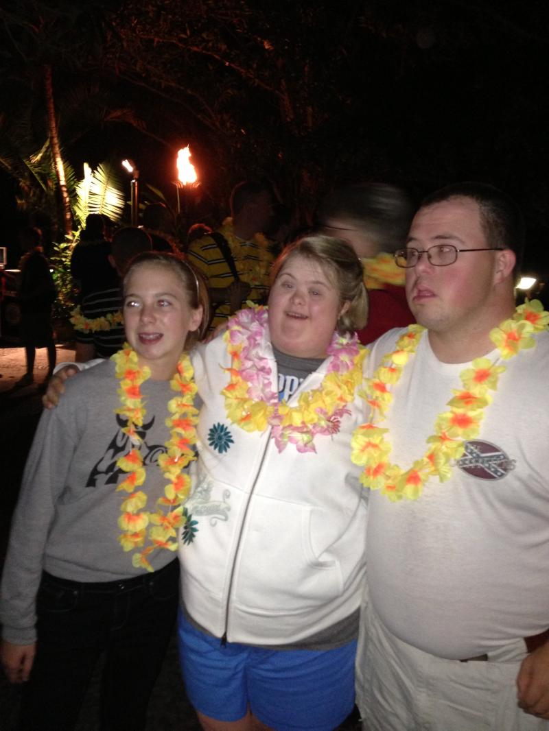 Here we are at the Luau.